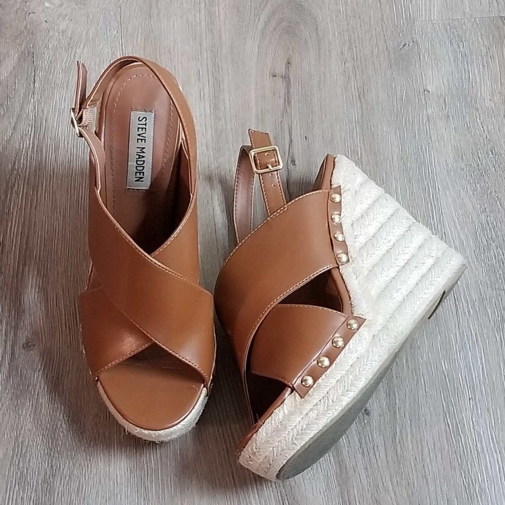 Steve Madden Elinna Espadrille Wedge Studded 10 - Picture 3 of 8